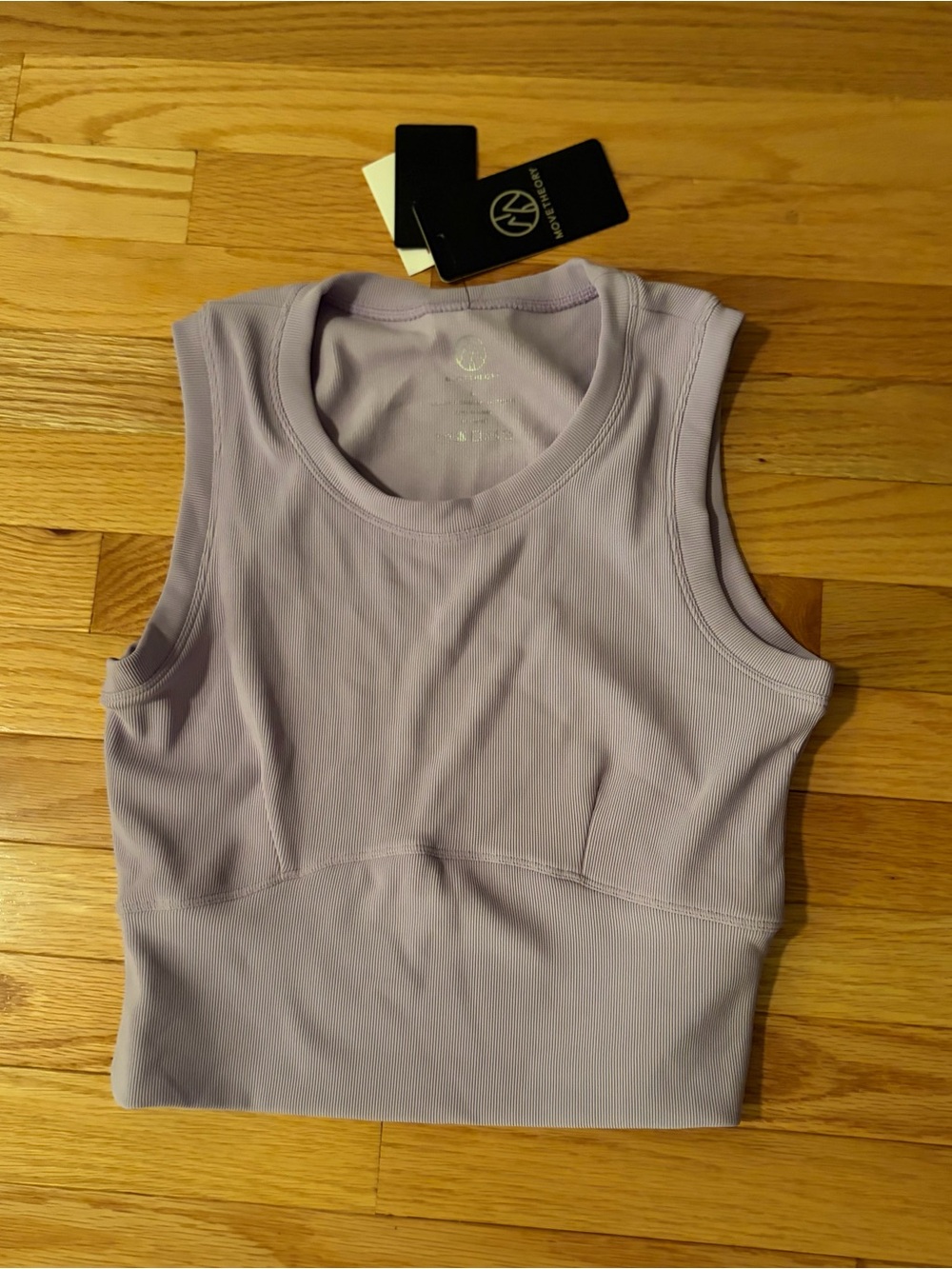Theory Lavender Ribbed Cropped Tank